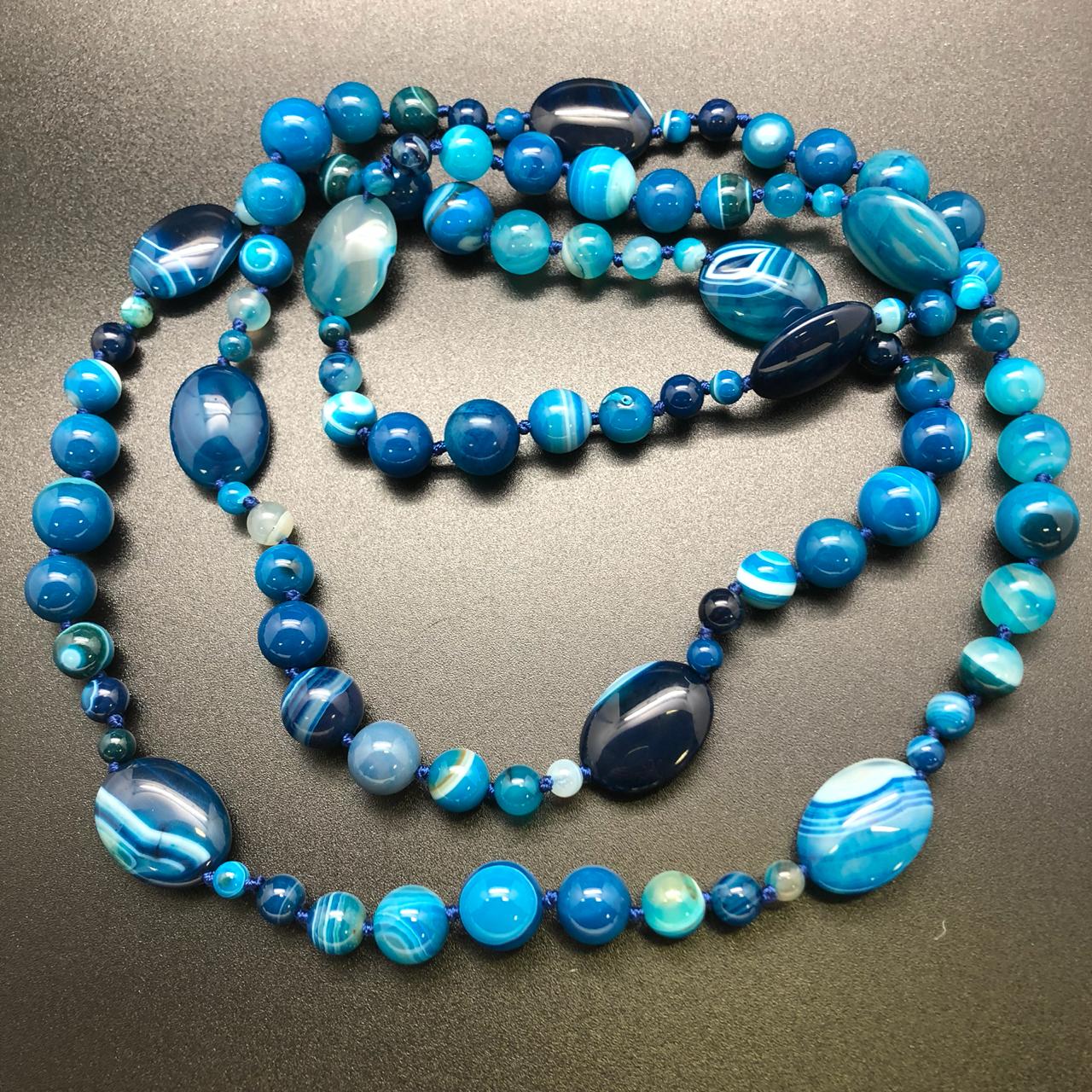 картинка Ожерелье двойное из синего Агата  от магазина El Corazon