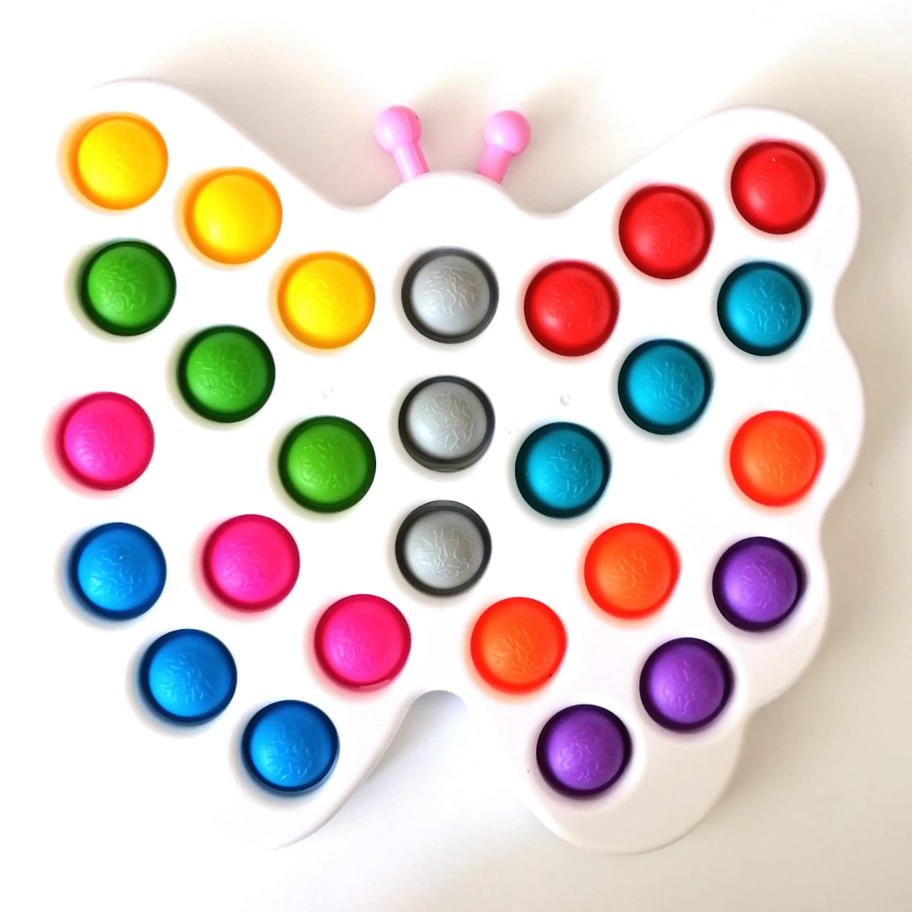 картинка Сенсорная игрушка антистресс Simple Dimple- Белая бабочка 19х18 см Pop it-36 от магазина El Corazon