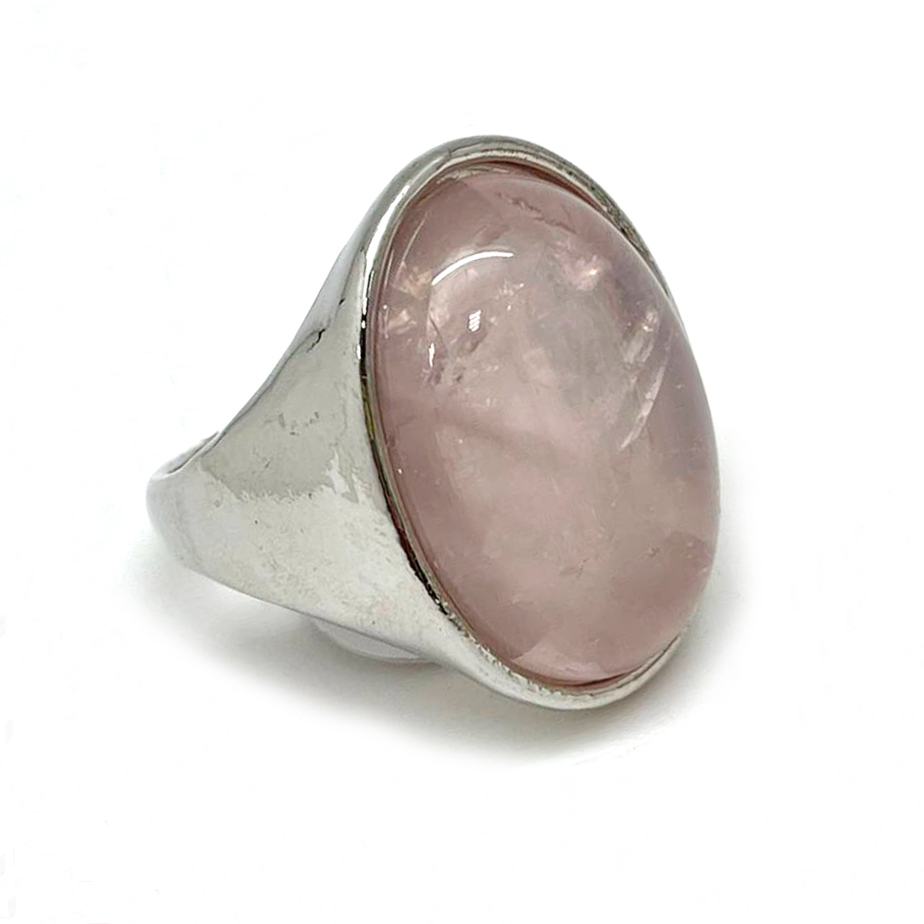 картинка Кольцо из натурального камня розовый кварц Ring-012 от магазина El Corazon