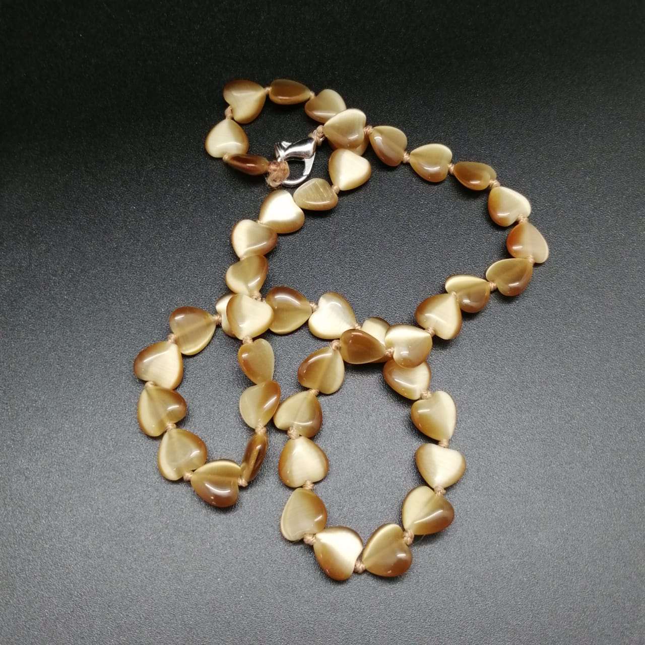 картинка Ожерелье 44 см из камня Кошачий глаз 02 от магазина El Corazon