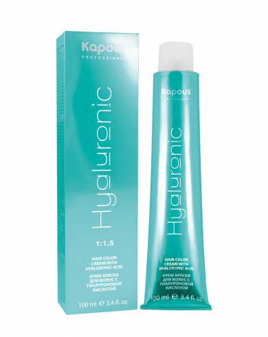 картинка Kapous Professional 100 мл, Крем-краска для волос с Гиалуроновой кислотой HY 4.84 Коричневый брауни серии "Hyaluronic acid" от магазина El Corazon