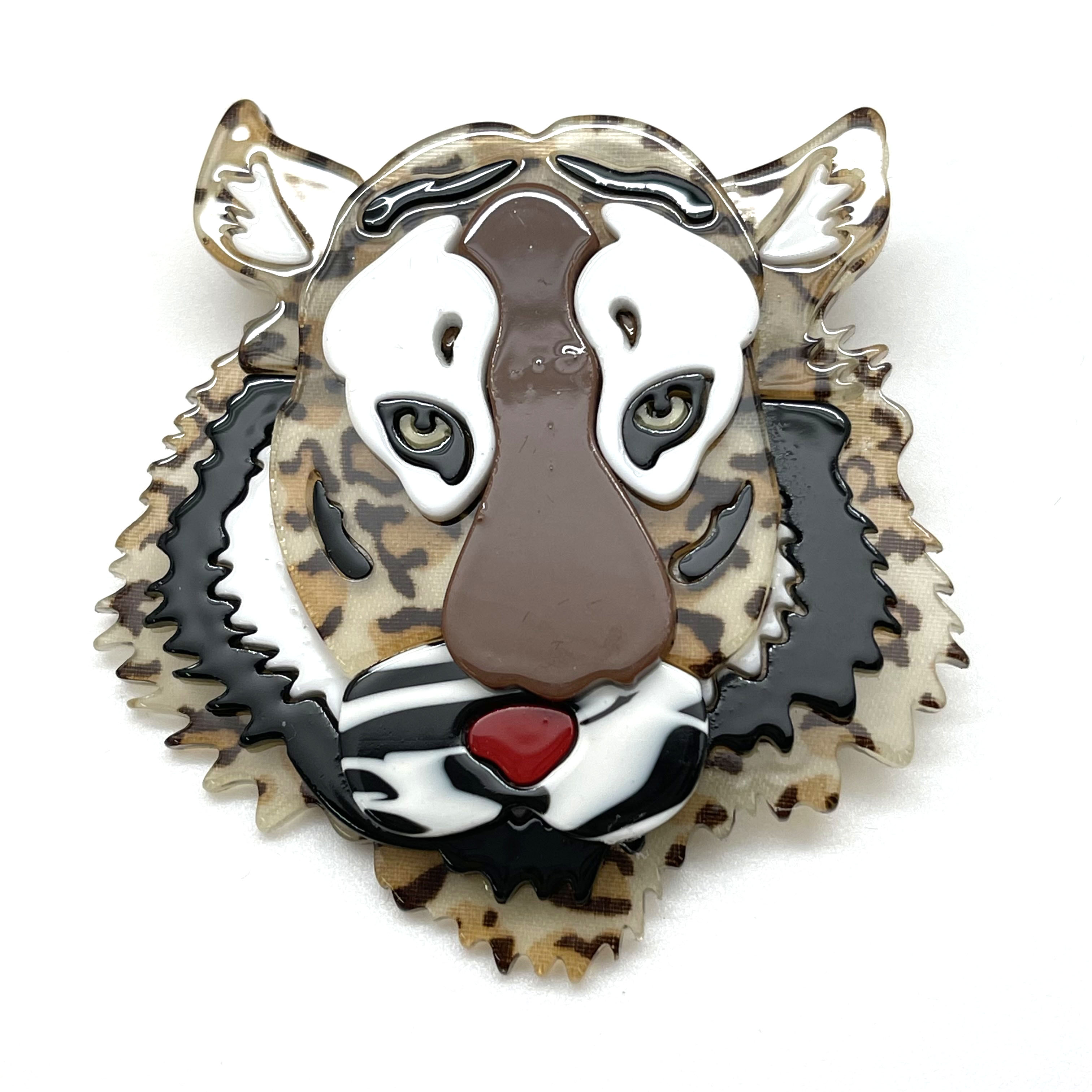картинка br0058-А голова тигра пластик   6,3*7 см  от магазина El Corazon