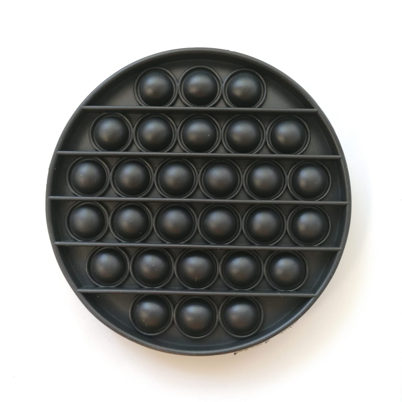 картинка Сенсорная игрушка антистресс Pop it- Черный круг 12,5 см Popit06  от магазина El Corazon
