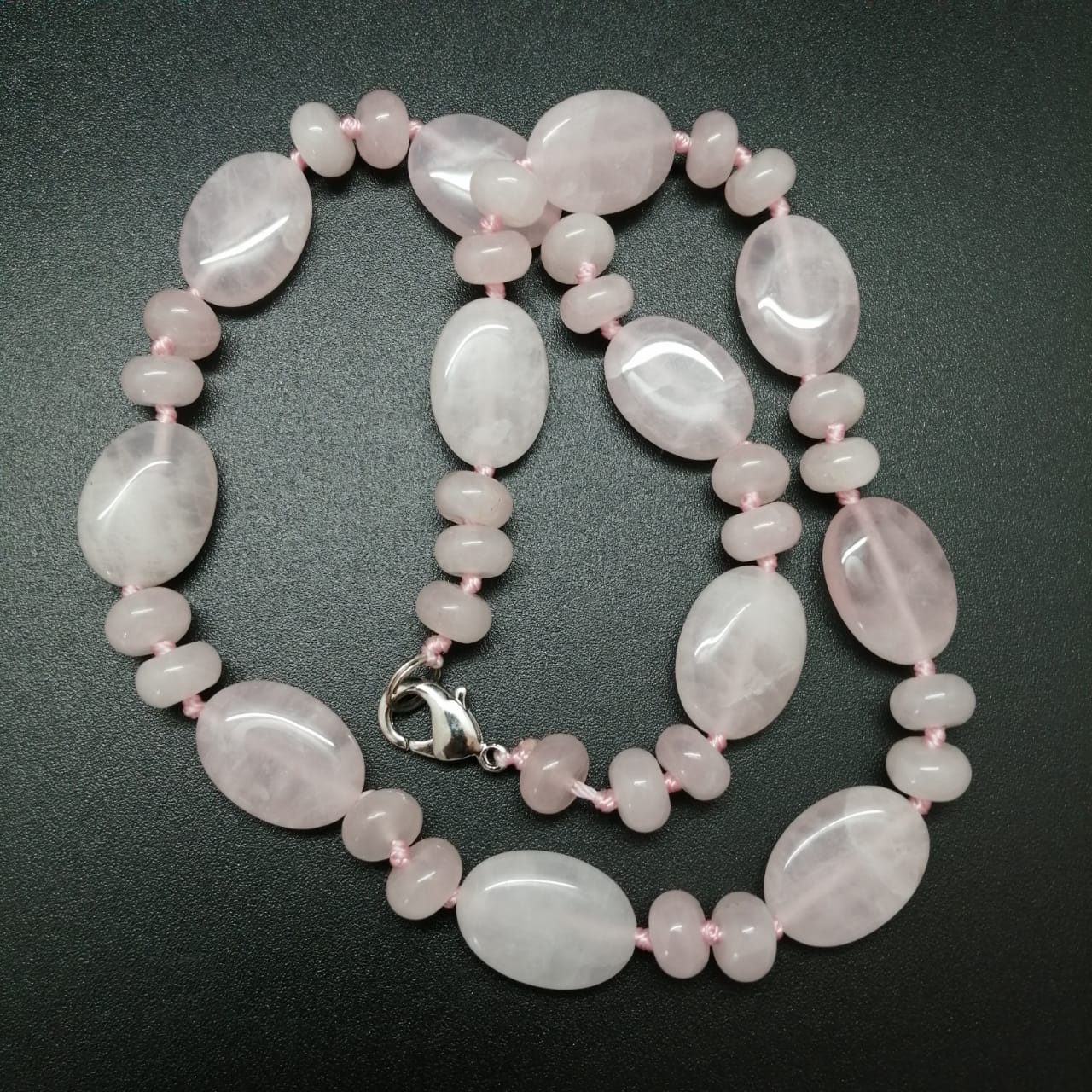 картинка Ожерелье 44 см из розового Кварца 02 от магазина El Corazon