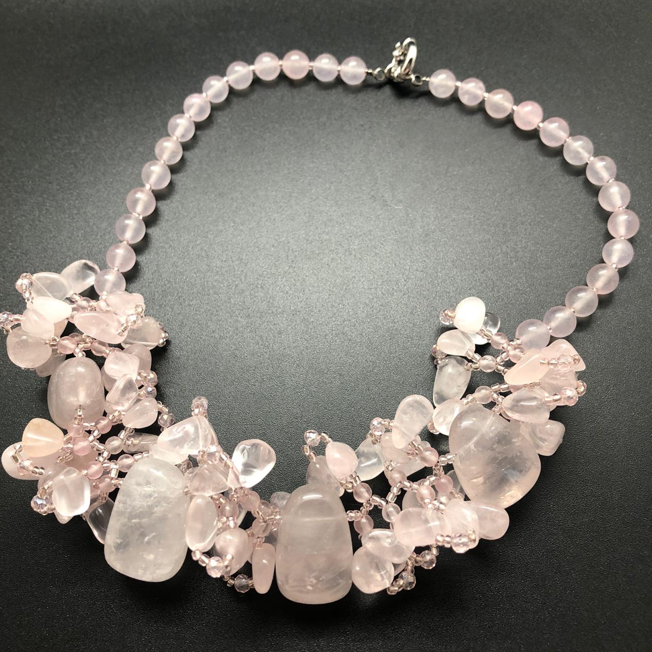 картинка Ожерелье 50 см из Розового Кварца от магазина El Corazon