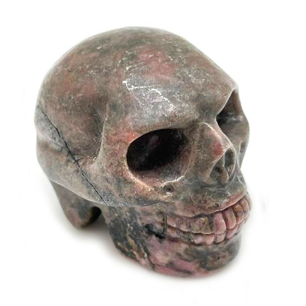 картинка Череп - символ выдержки и спокойной внутренней силы из родонита  Sr-Skull-11 от магазина El Corazon