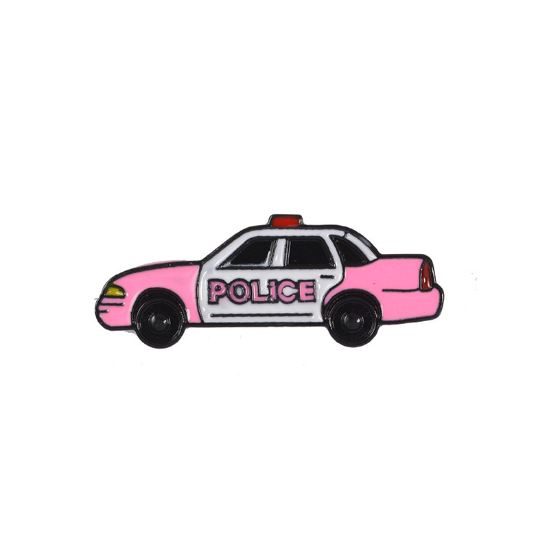 картинка Значок-пин Розовая полицейская машины  от магазина El Corazon