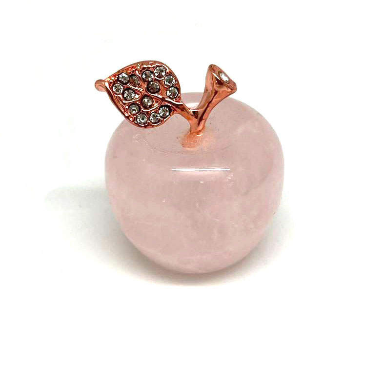 картинка Яблочко наливное из розового кварца со стразами Scry-113 от магазина El Corazon