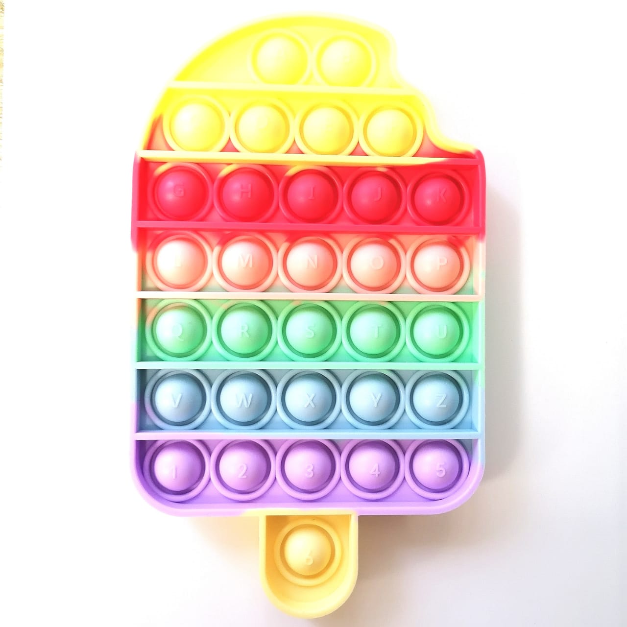 картинка Сенсорная игрушка антистресс Pop it- Радужное мороженное 18х10,5 см Popit01 от магазина El Corazon