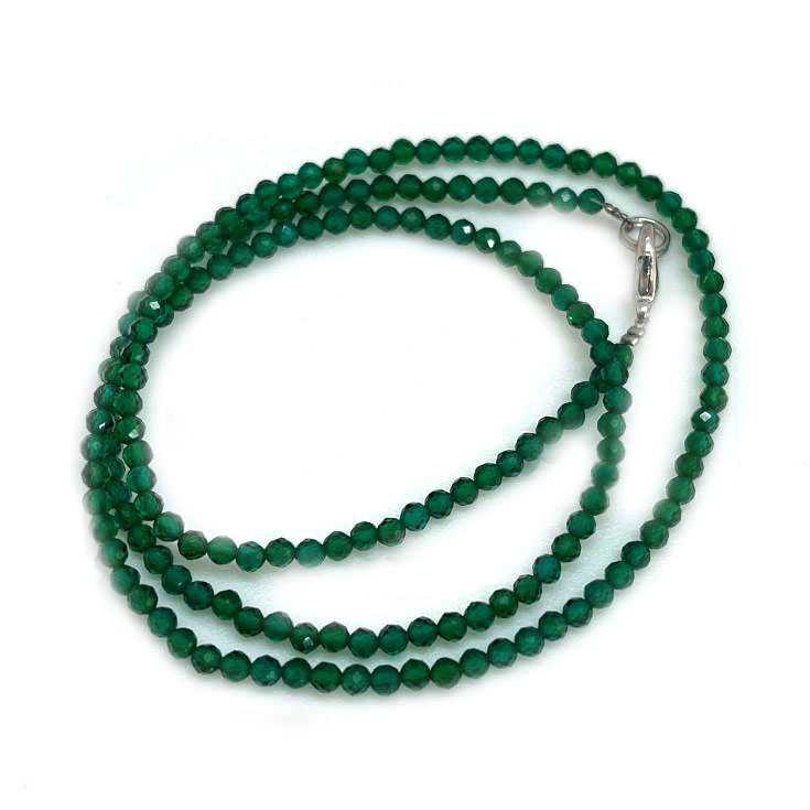 картинка Ожерелье - нитка 45 см из зеленой Шпинели 2 мм ШП450-01 от магазина El Corazon