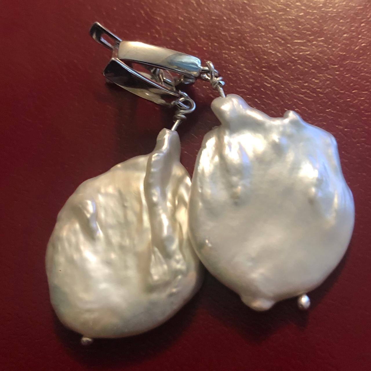 картинка Серьги из серебра и Барочного жемчуга 3 см от магазина El Corazon