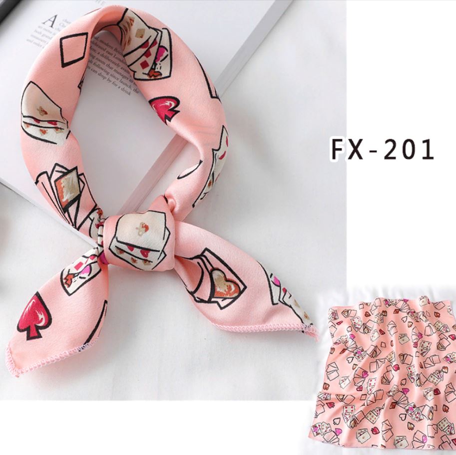 картинка Легкий, женский шелковый шарф-платок 50X50 cm 09 от магазина El Corazon