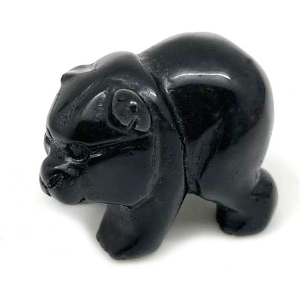 картинка Медвежонок - символ пробуждающейся силы черный агат Sr-Bear-15 от магазина El Corazon