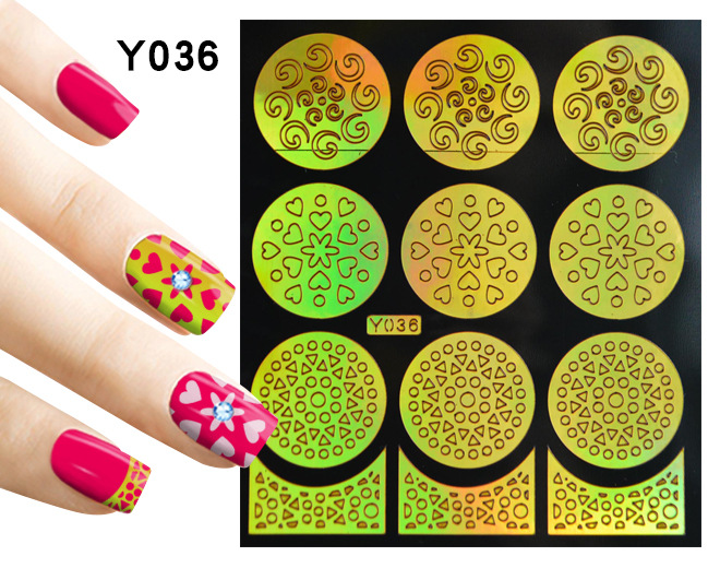 картинка Yi Kou Виниловые трафареты для ногтей № Y036 от магазина El Corazon