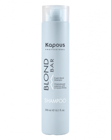 картинка Kapous Professional 300 мл, Освежающий шампунь для волос оттенков блонд "Blond Bar" от магазина El Corazon