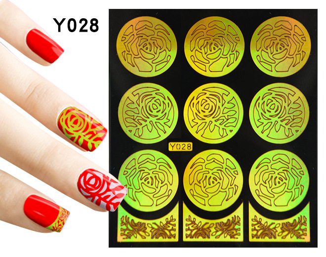 картинка Yi Kou Виниловые трафареты для ногтей № Y028 от магазина El Corazon