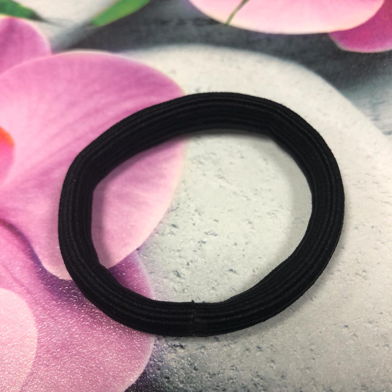 картинка Классическая резинка для волос черная, 8 мм от магазина El Corazon