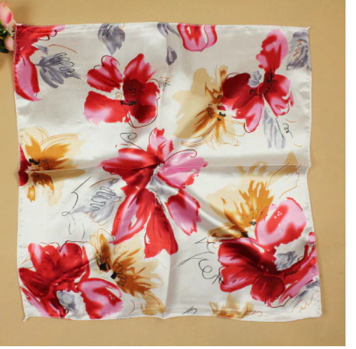картинка Легкий, женский шелковый шарф-платок 50X50 cm 143 от магазина El Corazon