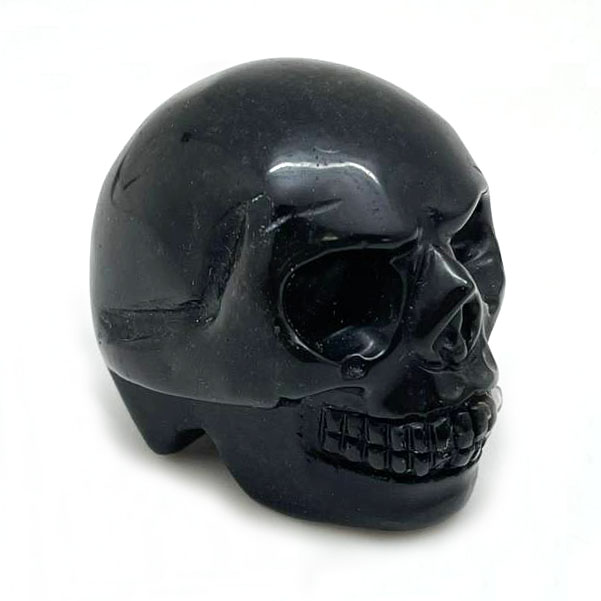 картинка Череп - символ выдержки и спокойной внутренней силы из черного агата Sr-Skull-05 от магазина El Corazon