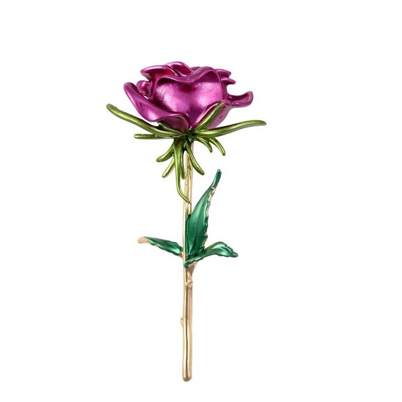 картинка Брошь Фиолетовая роза от магазина El Corazon
