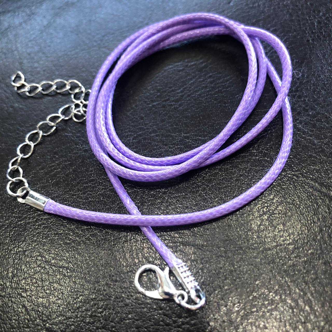 картинка Шнурок для кулонов или подвесок 40 см фиолетовый  от магазина El Corazon