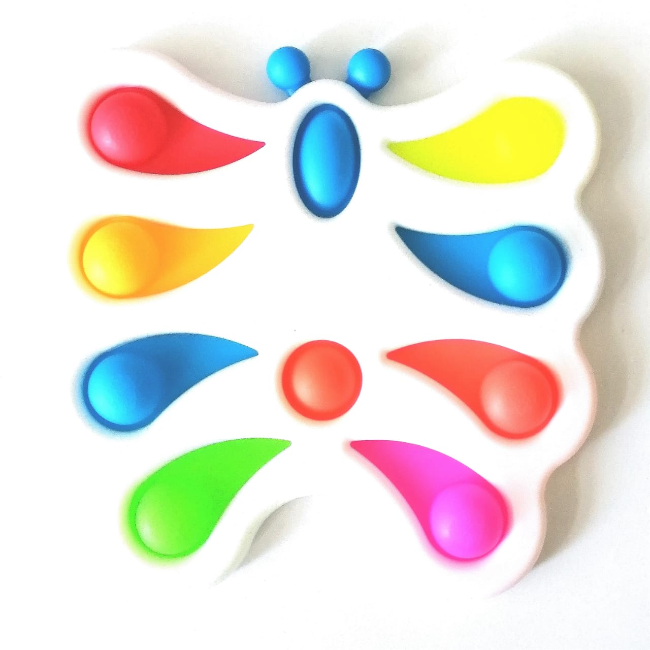 картинка Сенсорная игрушка антистресс Simple Dimple- Разноцветная бабочка 17х17 см Pop it-39 от магазина El Corazon