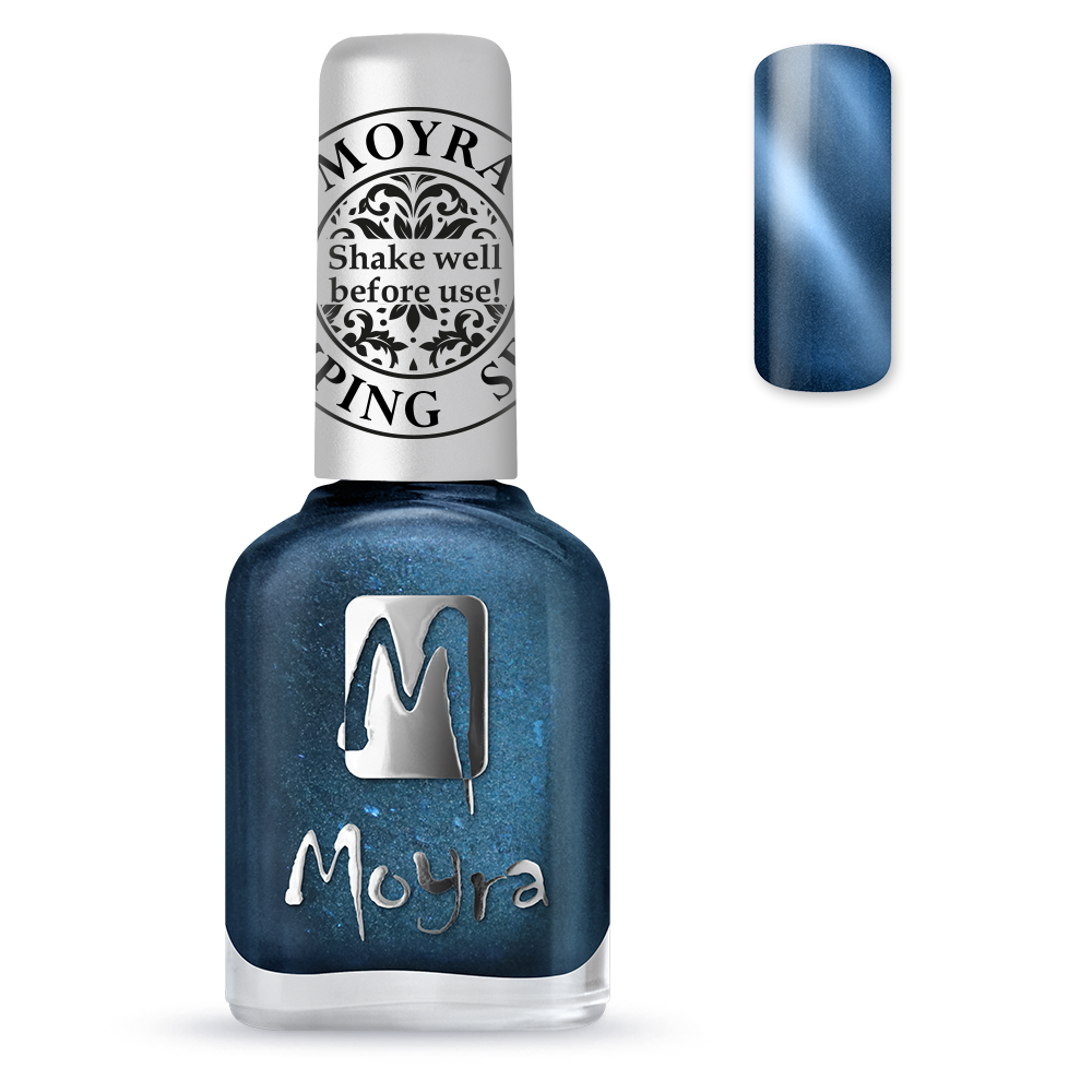 картинка Moyra Лак для стемпинга №SP33 магнитный синий 12 мл от магазина El Corazon