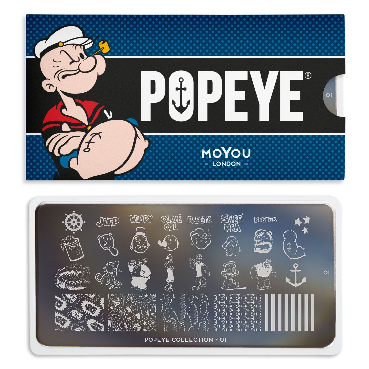 картинка MoYou London Popeye №01 Пластина для стемпинга от магазина El Corazon