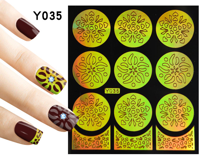 картинка Yi Kou Виниловые трафареты для ногтей № Y035 от магазина El Corazon