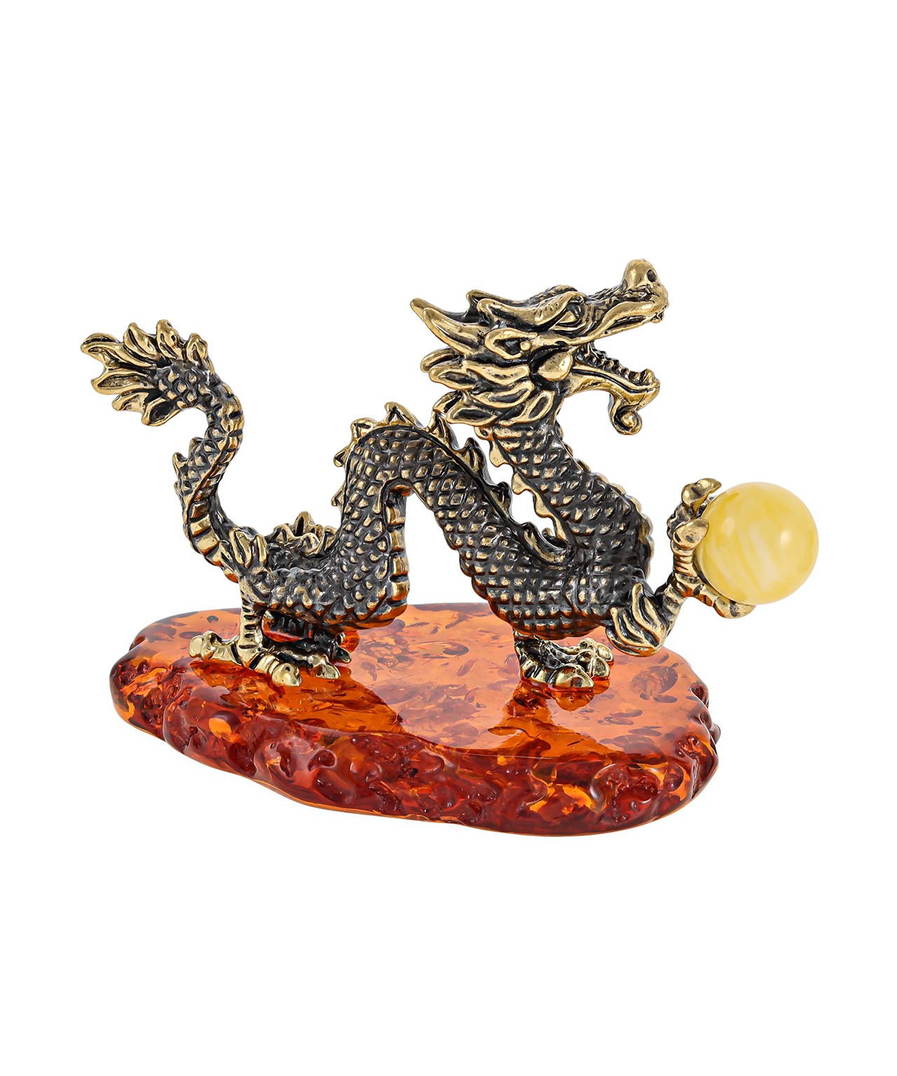 картинка Дракон Китай с шаром 2554, коньячный от магазина El Corazon