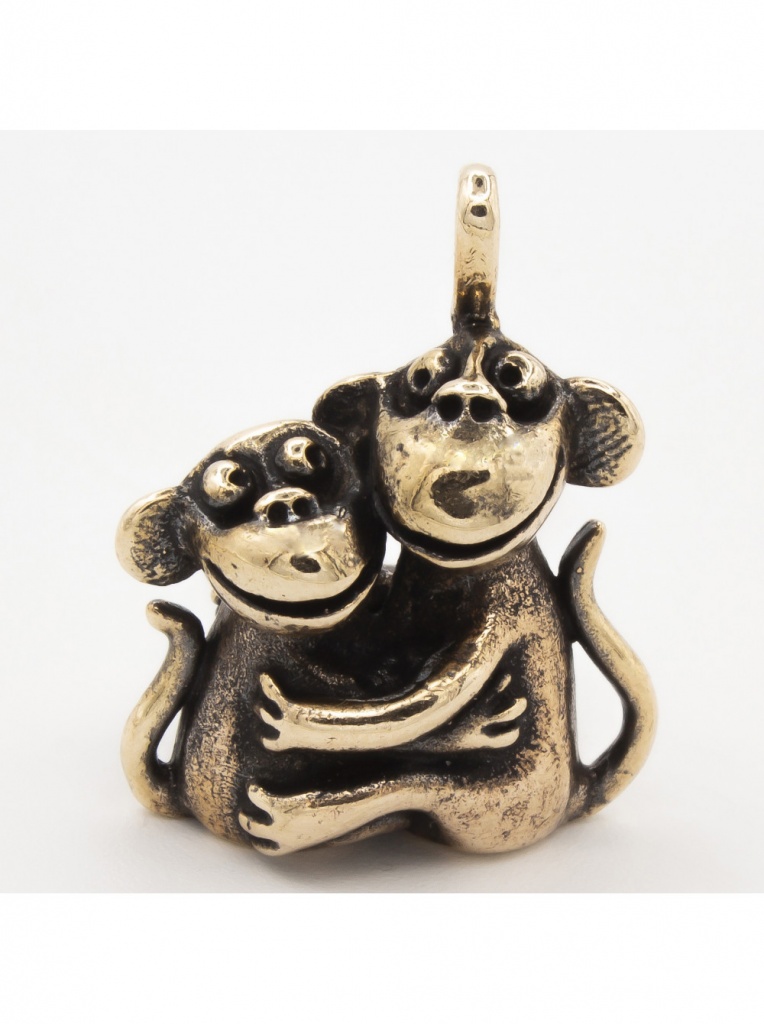 картинка Подвеска Пара обезьянок РЗ-ФОБ022819БР от магазина El Corazon