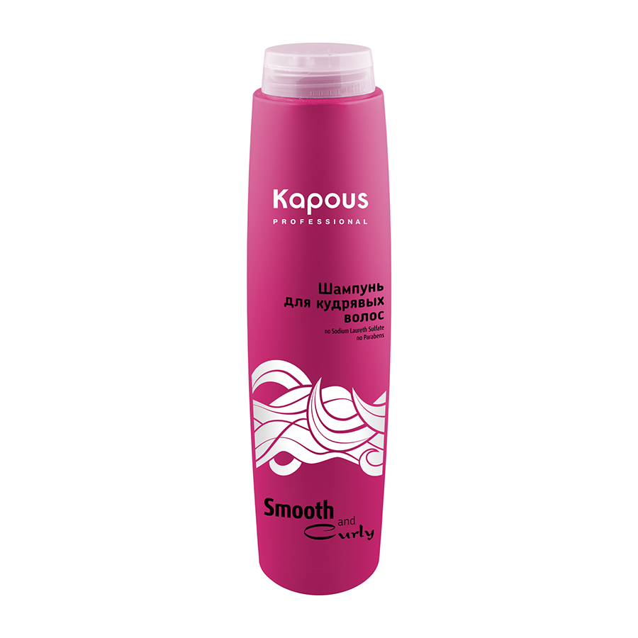 картинка Kapous Professional 300 мл, Шампунь для кудрявых волос "Smooth and Curly" от магазина El Corazon