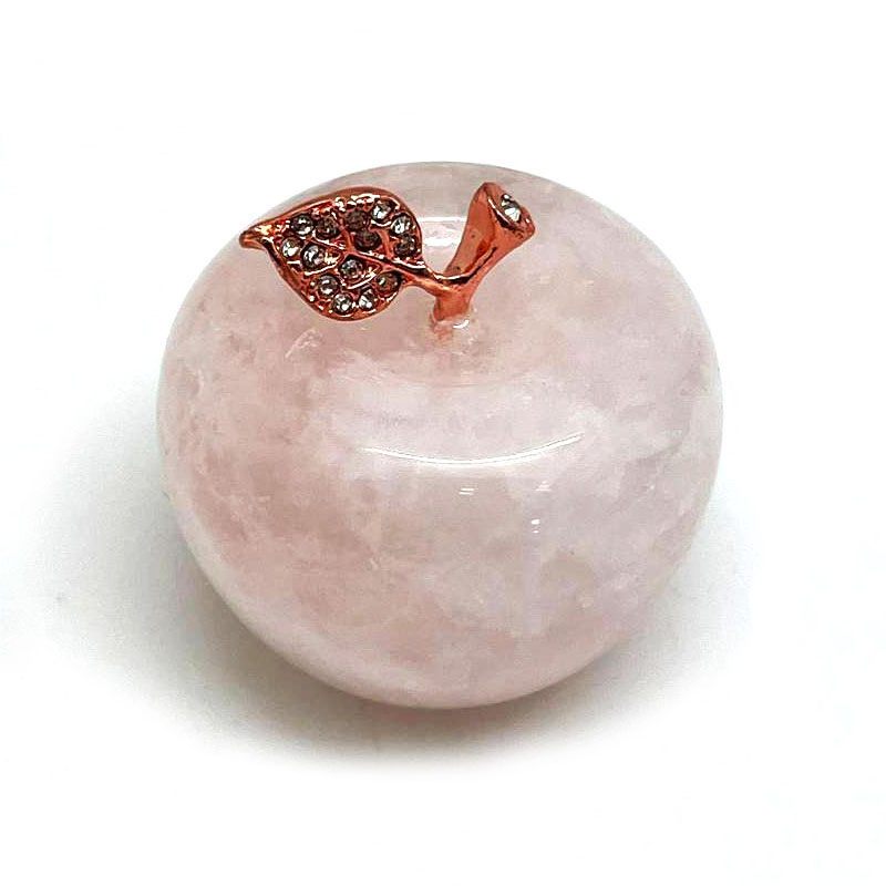 картинка Яблочко наливное из розового кварца со стразами Scry-156 от магазина El Corazon