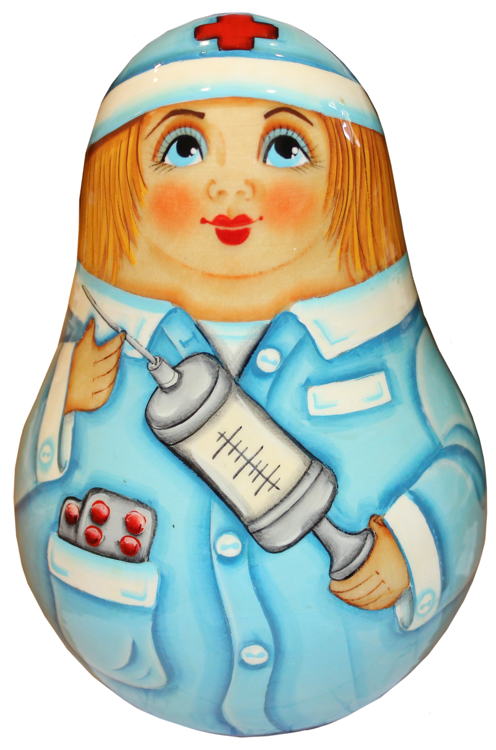 картинка Матрешка неваляшка "Медсестра" 020162 от магазина El Corazon