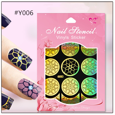 картинка Yi Kou Виниловые трафареты для ногтей № Y006 от магазина El Corazon