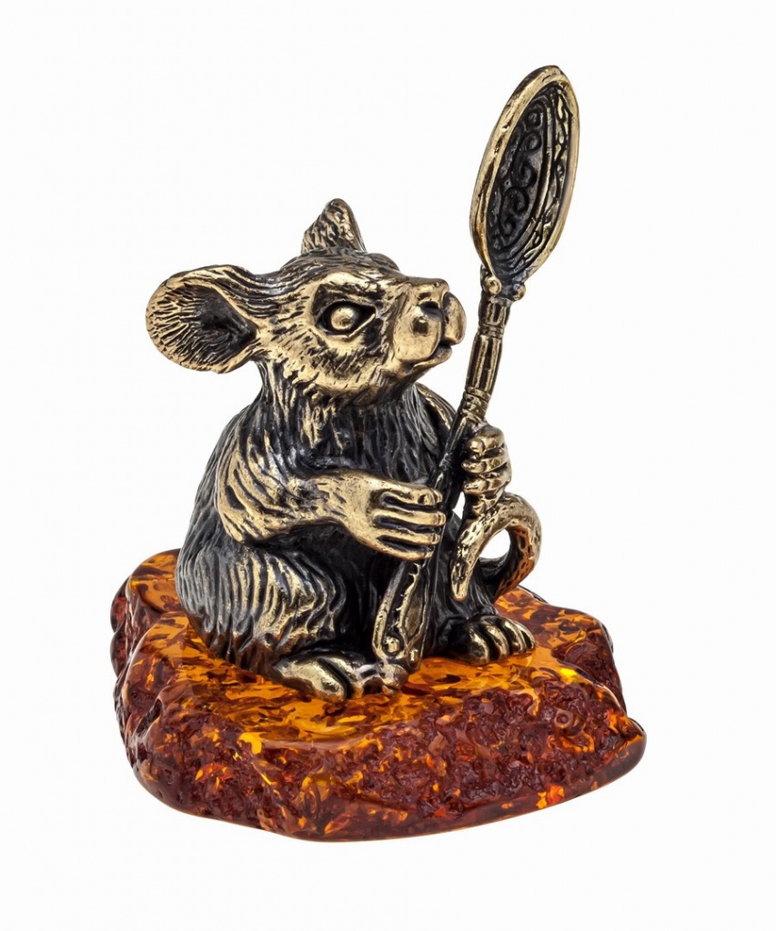 картинка Мышь Герман с ложкой 1037 от магазина El Corazon