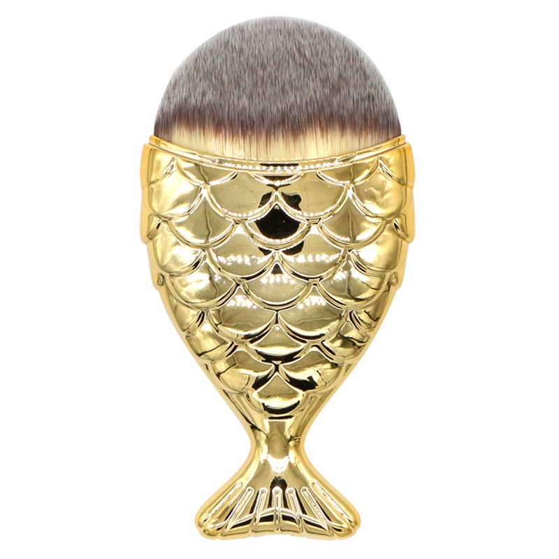 картинка Кисть-рыбка для макияжа "Fish Brush" золото от магазина El Corazon