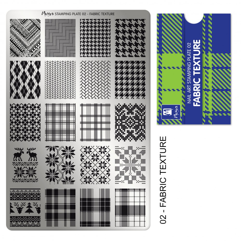 картинка Moyra Пластина для стемпинга 02 Fabric texture от магазина El Corazon