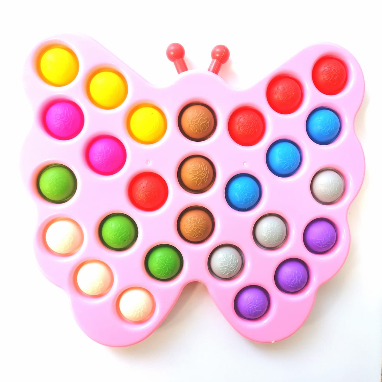 картинка Сенсорная игрушка антистресс Simple Dimple- Розовая бабочка 19х18 см Pop it-38 от магазина El Corazon
