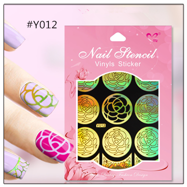 картинка Yi Kou Виниловые трафареты для ногтей № Y012 от магазина El Corazon