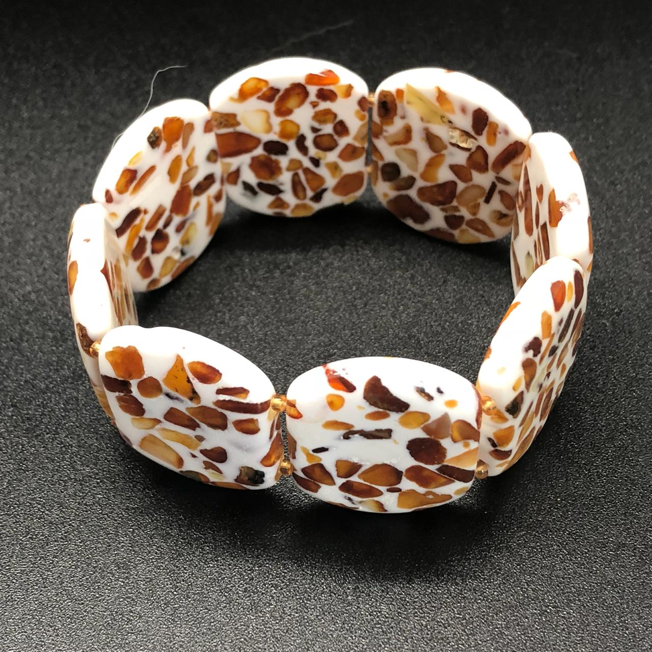 картинка Браслет из натурального янтаря в смоле,19 см bracelet-127 от магазина El Corazon