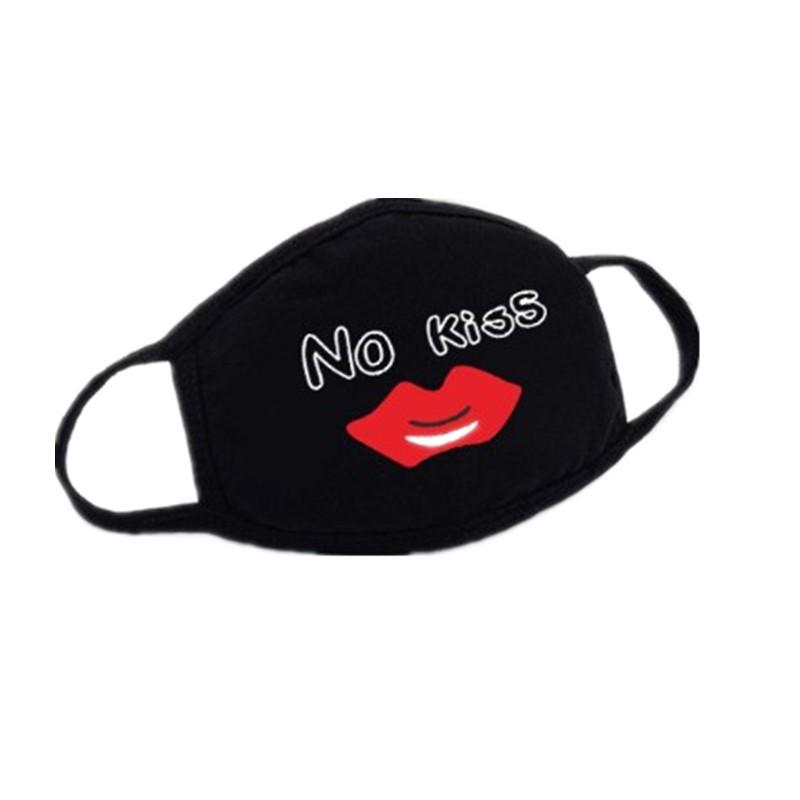 картинка Многоразовая маска для лица с принтом No Kiss от магазина El Corazon