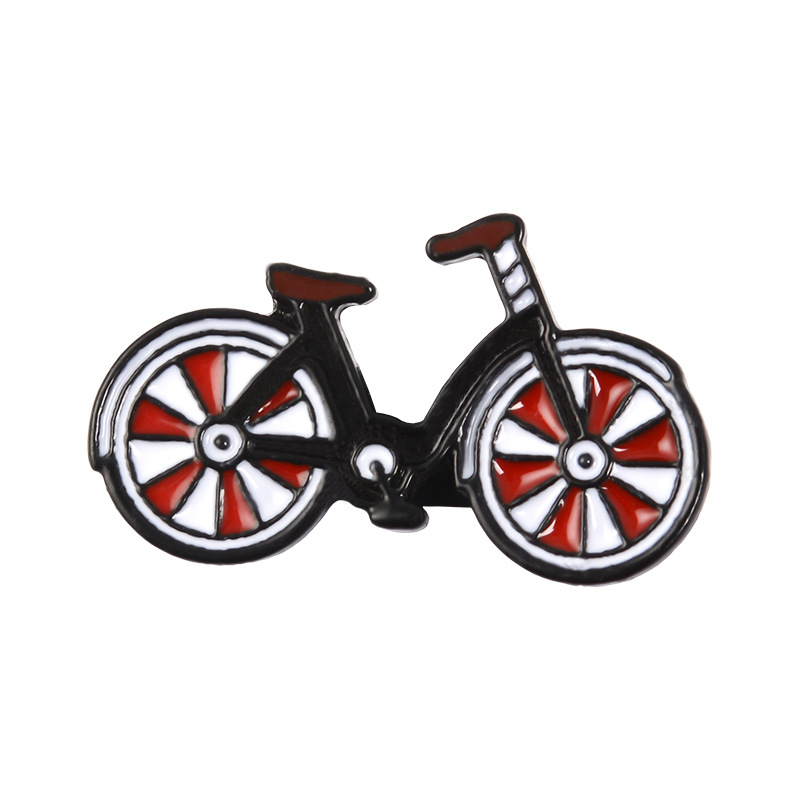 картинка Значок-пин Велосипед красно-черный  от магазина El Corazon