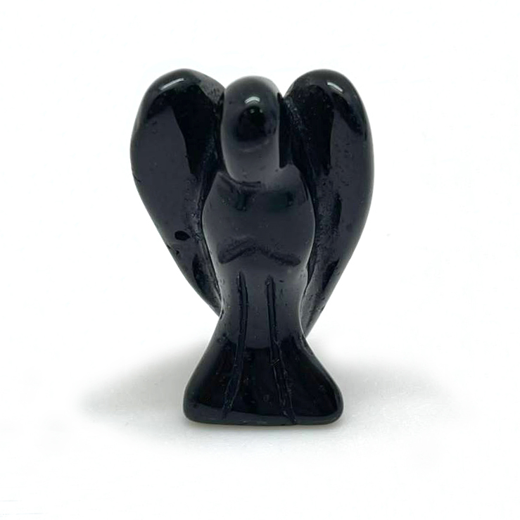 картинка Ангел символ озарения и просветления агат черный Sang-44 от магазина El Corazon