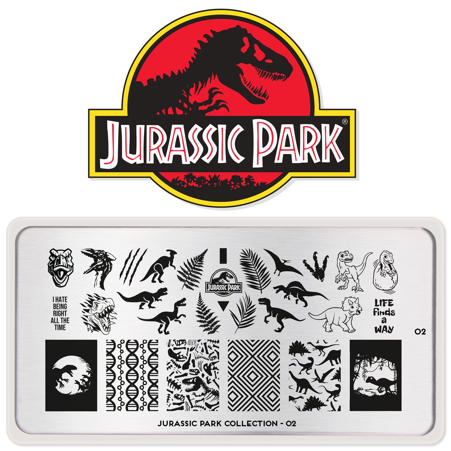 картинка MoYou London Jurassic Park №02 Пластина для стемпинга от магазина El Corazon