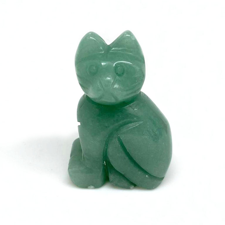 картинка Котик символ интуиции, терпения, независимости  нефрит Sr-Cat-02 от магазина El Corazon