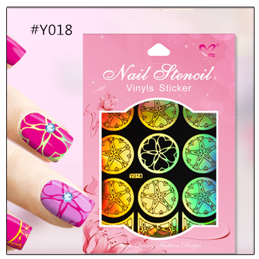 картинка Yi Kou Виниловые трафареты для ногтей № Y018 от магазина El Corazon