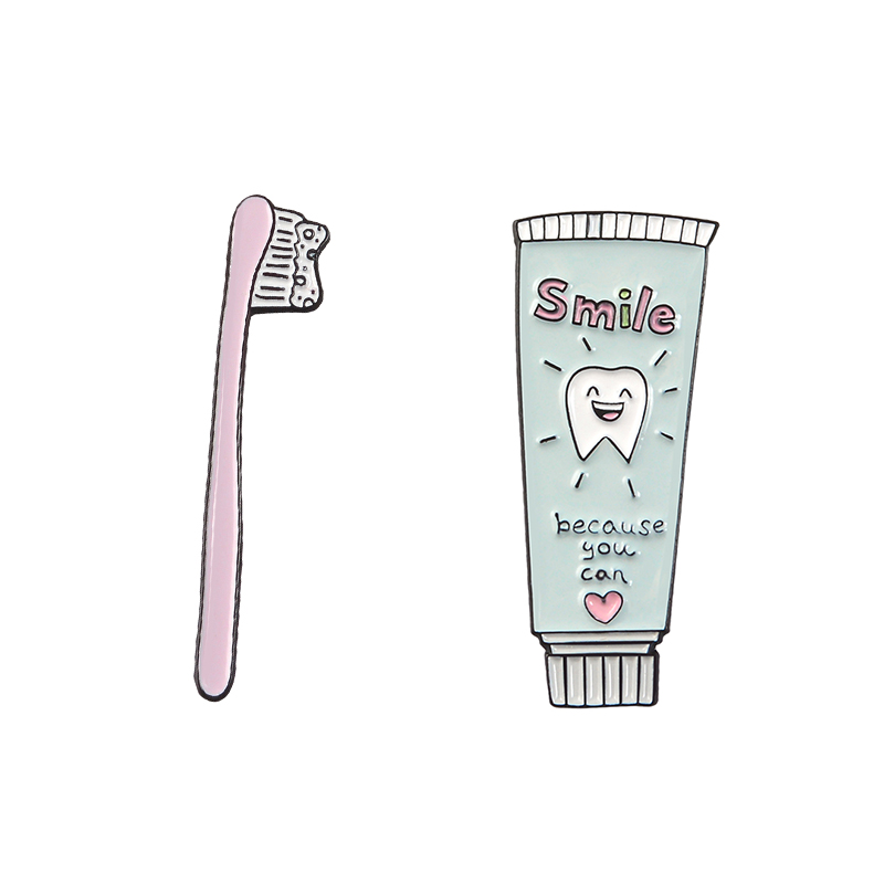 картинка Значок-пин Зубная паста с щеткой от магазина El Corazon