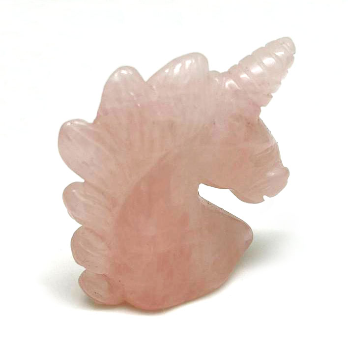 картинка Единорог - символ духовной чистоты и исканий из розового кварца Sr-Unicorn-01 от магазина El Corazon