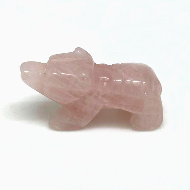 картинка Медведь-оберег min символ добродушия, силы, материнских чувств розовый кварц  Sr-Bear-05 от магазина El Corazon